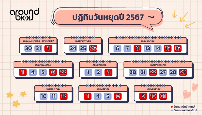 วันหยุด 2567 รู้ก่อน วางแผนเที่ยวแบบฟิน ๆ ไม่มีสะดุด